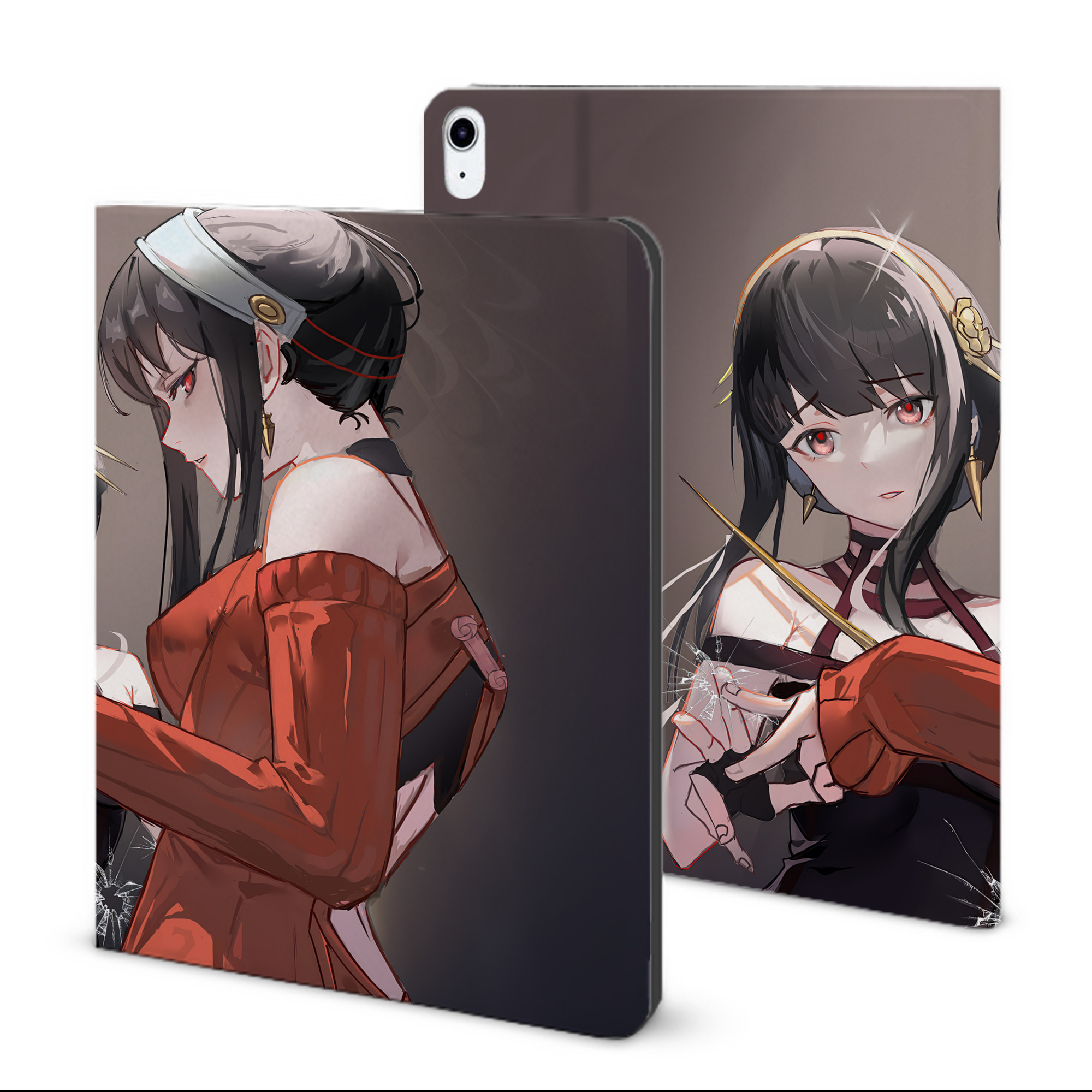 （画像用） SPY×FAMILY间谍家家酒 IPad ケース ブック型 PUレザー TPU 耐衝撃 軽量 薄型 ペン収納なし 全面保護 IPad 各モデル対応